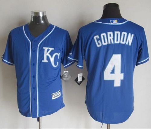 Royals #4 Alex Gordon Blue Alternate 2 New Cool Base Stitched Jersey