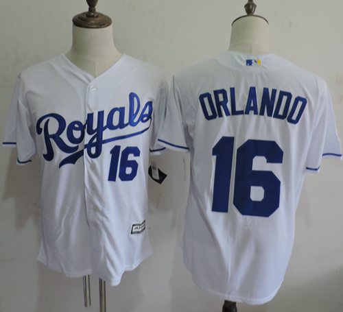 Royals #16 Paulo Orlando White New Cool Base Stitched Jersey