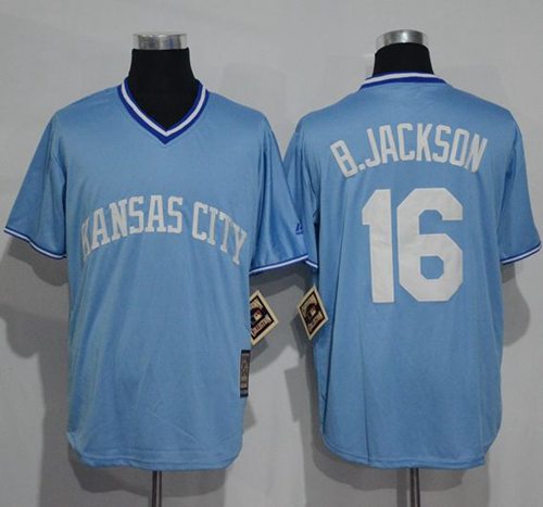 Royals #16 Bo Jackson Light Blue Cooperstown Stitched Jersey