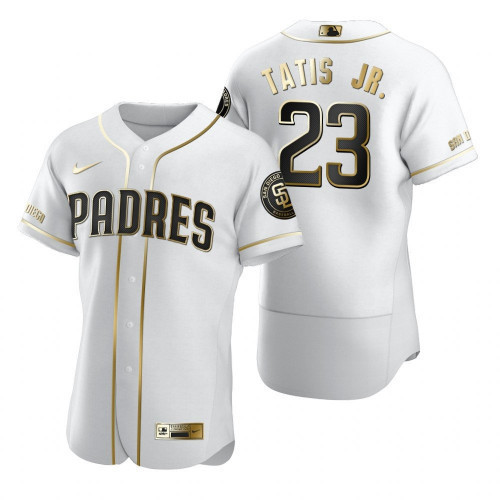 San Diego Padres #23 Fernando Tatis Jr. 2020 White Golden Stitched Jersey