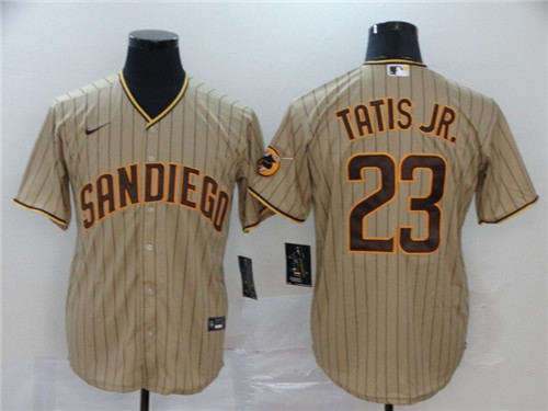 San Diego Padres Tan Brown #23 Fernando Tatis Jr. Stitched Jersey