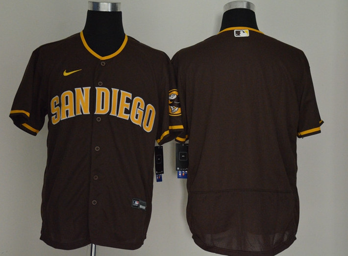 San Diego Padres Blank Brown 2020 Cool Base Stitched Jersey
