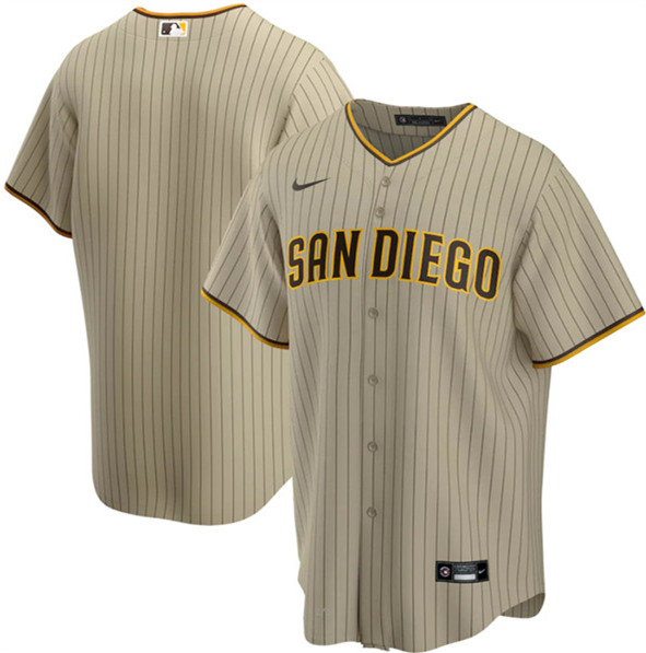 San Diego Padres Blank Tan Brown Cool Base Stitched Jersey