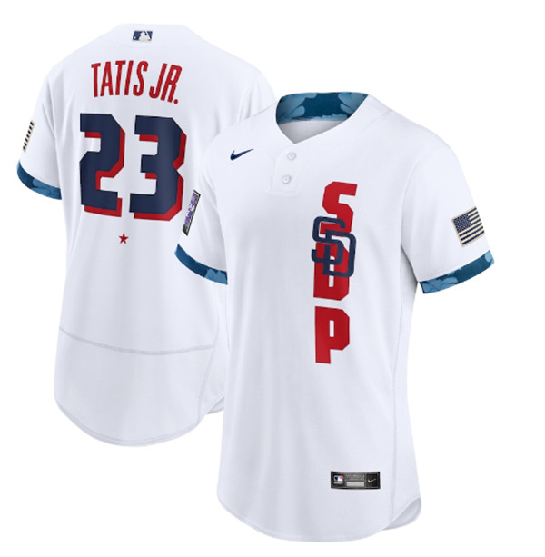 San Diego Padres #23 Fernando Tatis Jr. 2021 White All-Star Flex Base Stitched Jersey