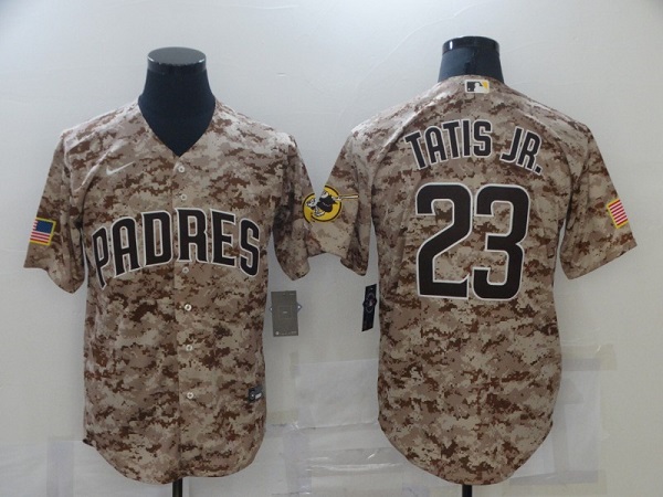 San Diego Padres #23 Fernando Tatis Jr. 2021 Camo Cool Base Stitched Baseball Jersey