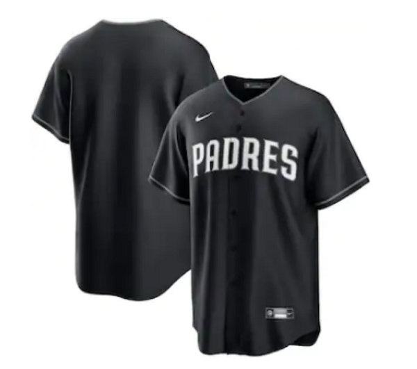 San Diego Padres Blank Black Cool Base Stitched Baseball Jersey