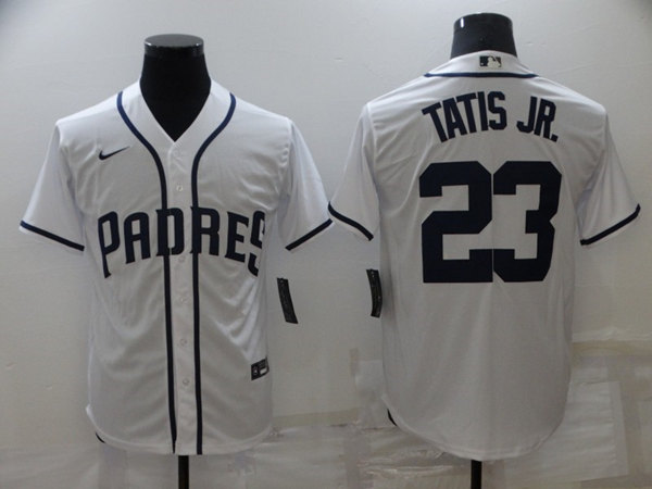 San Diego Padres #23 Fernando Tatis Jr. White Cool Base Stitched Jersey