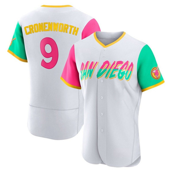 San Diego Padres #9 Jake Cronenworth White 2022 City Connect Flex Base Stitched Baseball Jersey