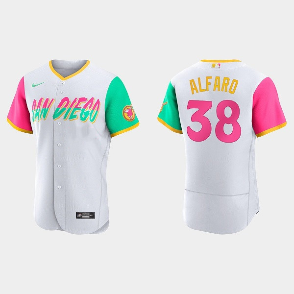 San Diego Padres #38 Jorge Alfaro White 2022 City Connect Flex Base Stitched Baseball Jersey
