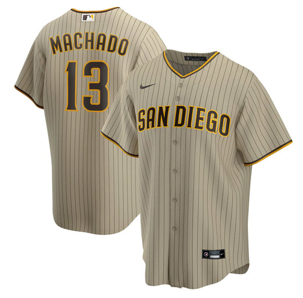 San Diego Padres #13 Manny Machado Tan Stitched Baseball Jersey
