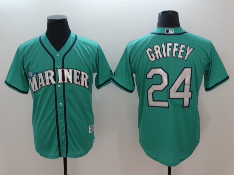 Seattle Mariners #24 Ken Griffey Jr. Green Alternate Cool Base Stitched Jersey