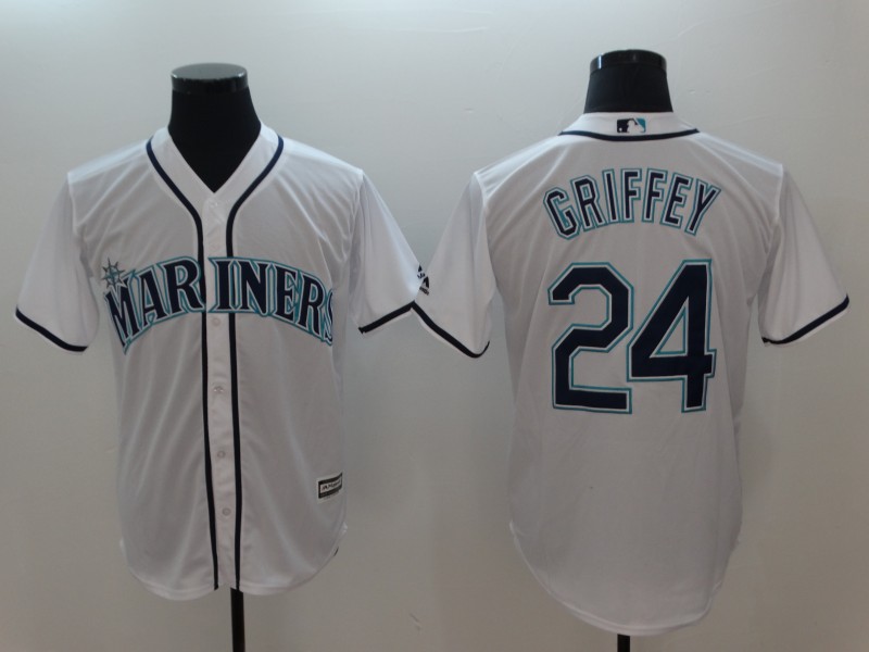 Seattle Mariners #24 Ken Griffey Jr. White Alternate Cool Base Stitched Jersey