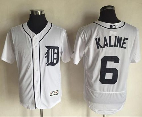 Tigers #6 Al Kaline White Flexbase Authentic Collection Stitched Jersey