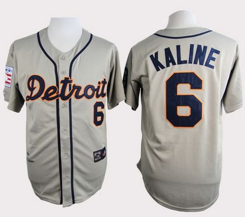 Tigers #6 Al Kaline Grey Cooperstown Throwback Stitched Jersey