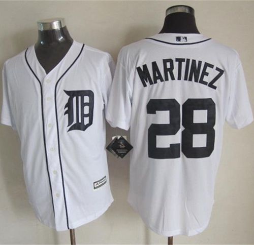 Tigers #28 J. D. Martinez White New Cool Base Stitched Jersey