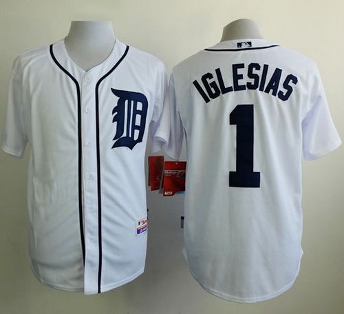 Tigers #1 Jose Iglesias White Cool Base Stitched Jersey
