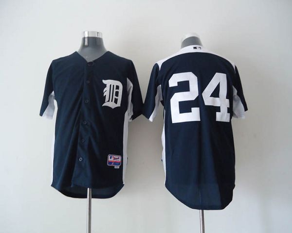 Tigers #24 Miguel Cabrera Navy Blue 2011 Home Cool Base BP Stitched Jersey