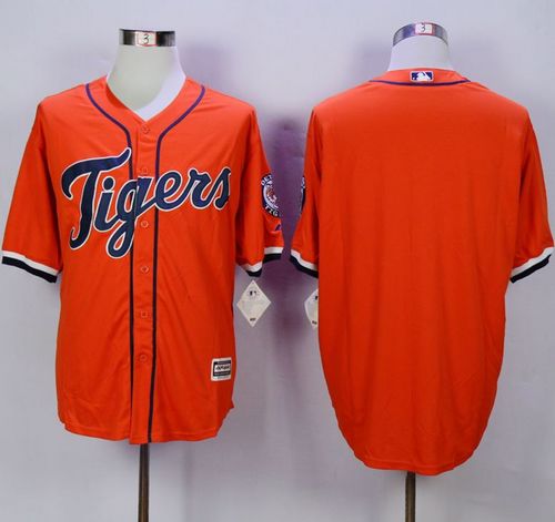 Tigers Blank Orange New Cool Base Stitched Jersey