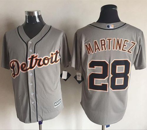 Tigers #28 J. D. Martinez Grey New Cool Base Stitched Jersey