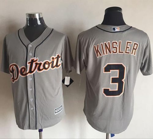 Tigers #3 Ian Kinsler Grey New Cool Base Stitched Jersey