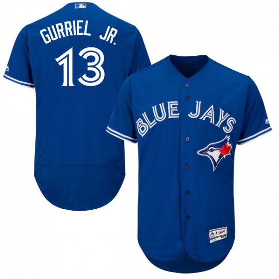 Toronto Blue Jays #13 Lourdes Gurriel Jr. Blue Flex Base Stitched Jersey