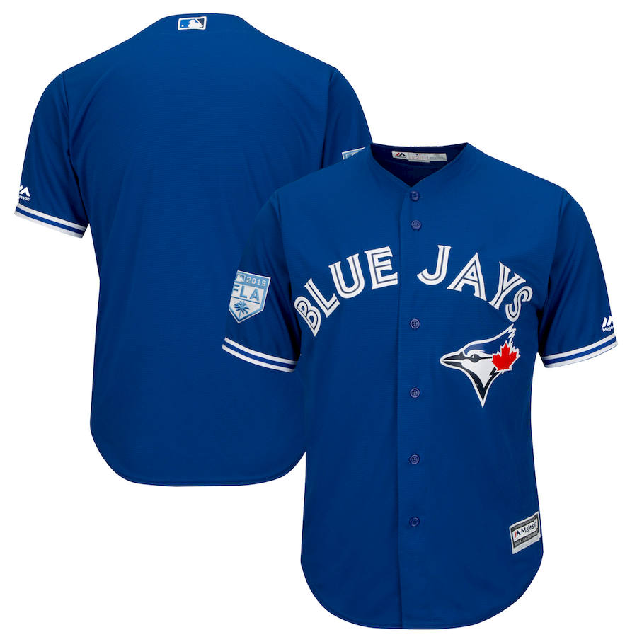 Toronto Blue Jays #14 Justin Smoak Majestic Royal 2019 Spring Training Cool Base Stitched Jersey