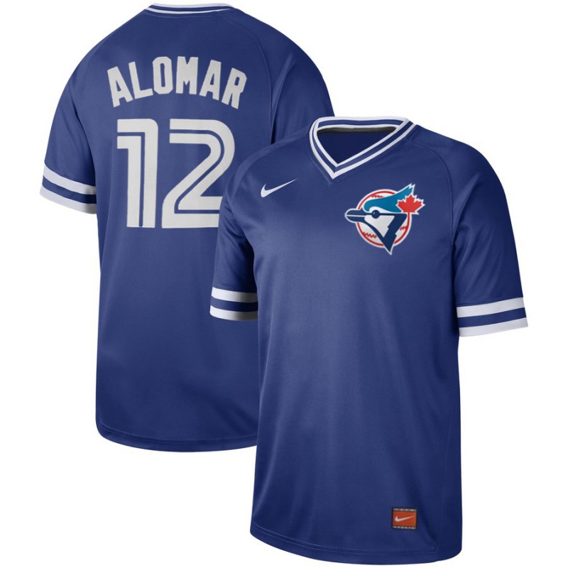 Toronto Blue Jays #12 Roberto Alomar Royal Cooperstown Collection Legend Stitched Jersey