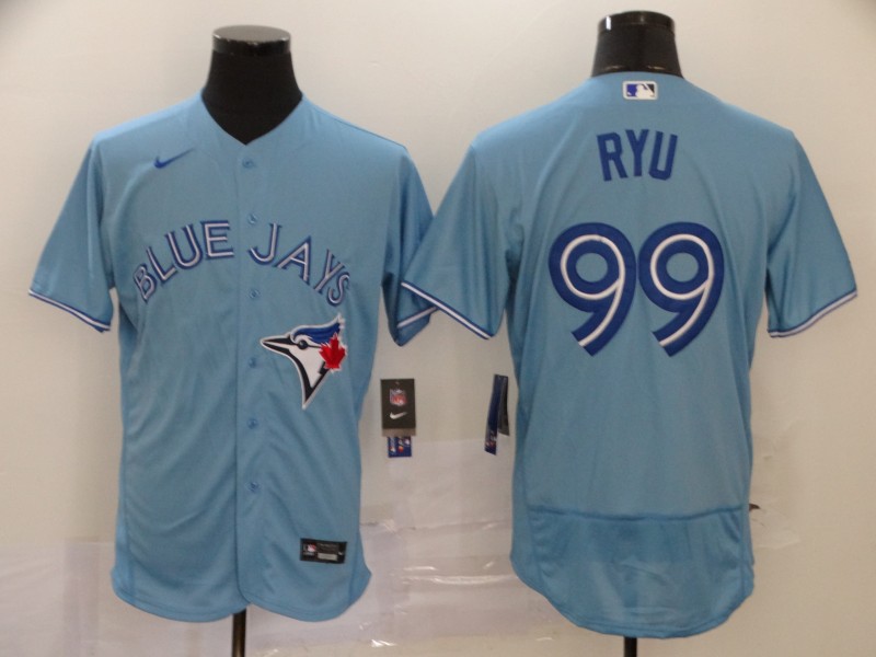 Toronto Blue Jays #99 Hyun-Jin Ryu Blue Flex Base Stitched Jersey