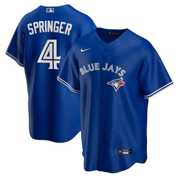 Toronto Blue Jays #4 George Springer Blue Cool Base Stitched Jersey