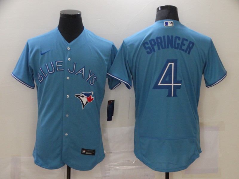 Toronto Blue Jays #4 George Springer 2020 Blue Flex Base Stitched Jersey
