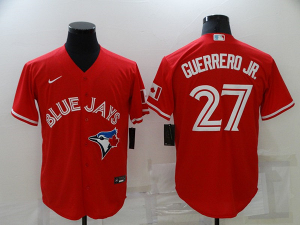 Toronto Blue Jays #27 Vladimir Guerrero Jr. Red Cool Base Stitched Jersey