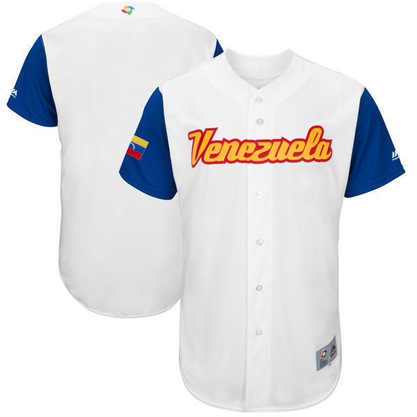 Venezuela Baseball Majestic White 2017 World Baseball Classic Team Stitched WBC Jersey