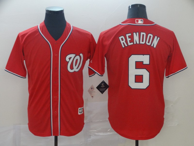 Washington Nationals #6 Anthony Rendon Majestic Red 2019 Cool Base Stitched Jersey