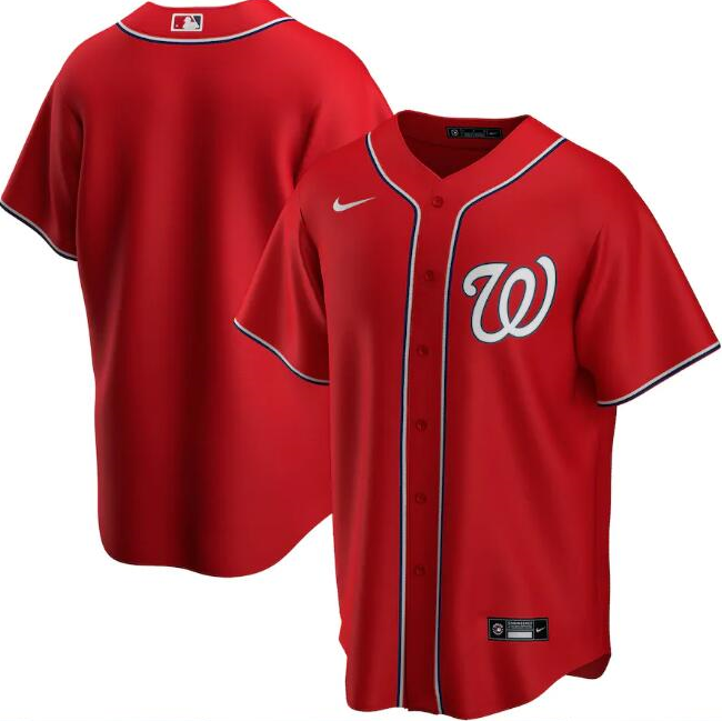 Washington Nationals Red Cool Base Stitched Jersey