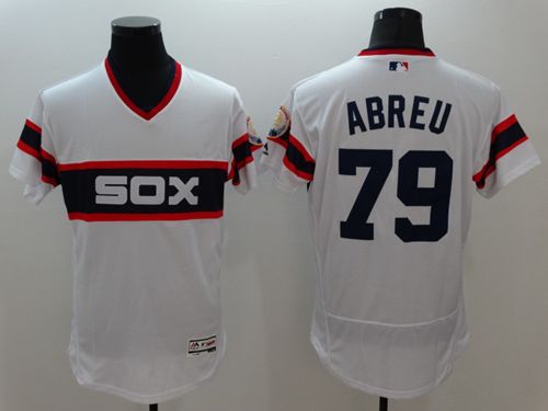 White Sox #79 Jose Abreu White Flexbase Authentic Collection Stitched Jersey