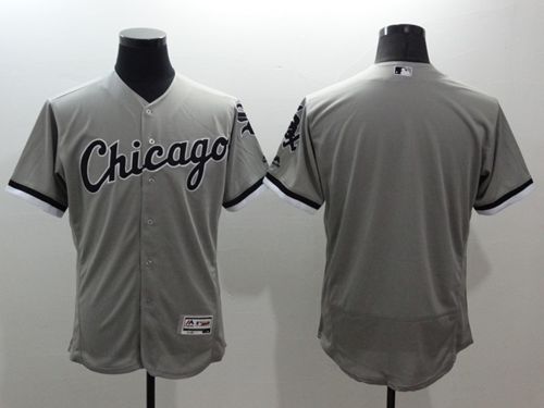 White Sox Blank Grey Flexbase Authentic Collection Stitched Jersey
