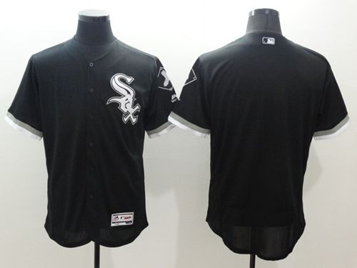 White Sox Blank Black Flexbase Authentic Collection Stitched Jersey