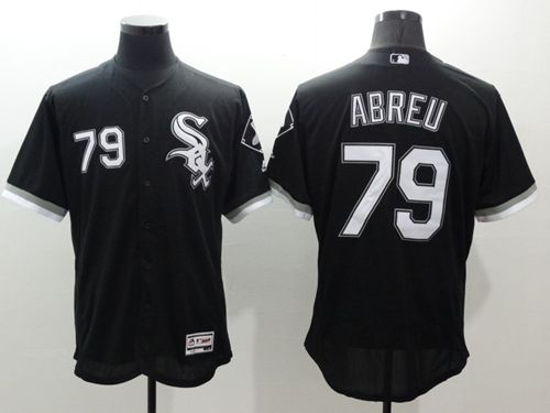 White Sox #79 Jose Abreu Black Flexbase Authentic Collection Stitched Jersey