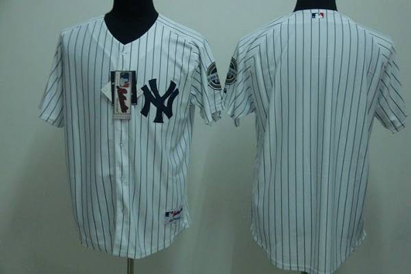 Yankees Blank Stitched White Jersey