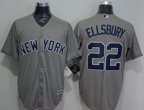 Yankees #22 Jacoby Ellsbury Grey New Cool Base Stitched Jersey