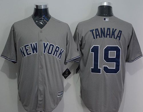 Yankees #19 Masahiro Tanaka Grey New Cool Base Stitched Jersey