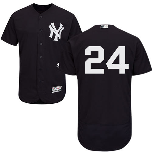 Yankees #24 Gary Sanchez Navy Blue Flexbase Authentic Collection Stitched Jersey