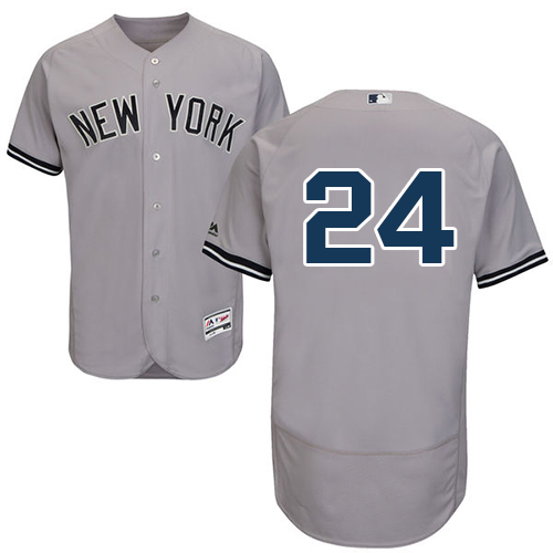Yankees #24 Gary Sanchez Grey Flexbase Authentic Collection Stitched Jersey