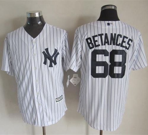 Yankees #68 Dellin Betances White Strip New Cool Base Stitched Jersey