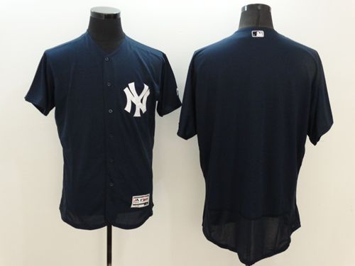 Yankees Blank Navy Blue Flexbase Authentic Collection Stitched Jersey