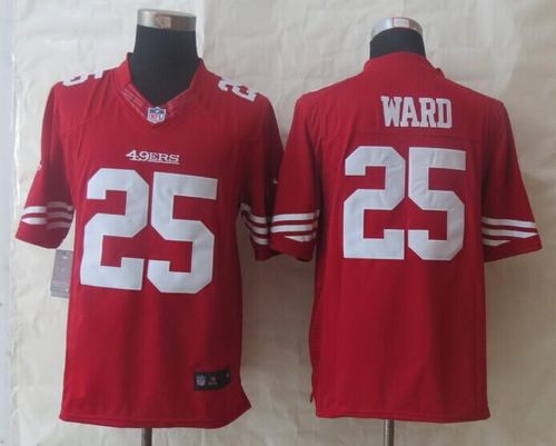 49ers #25 Jimmie Ward Red Team Color Stitched Limited Nike Jersey