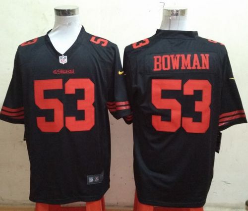 49ers #53 NaVorro Bowman Black Alternate Stitched Game Nike Jersey