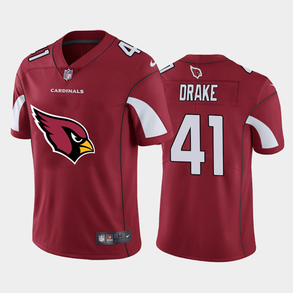 Arizona Cardinals #41 Kenyan Drake Red 2020 Team Big Logo Limited Stitched Jersey