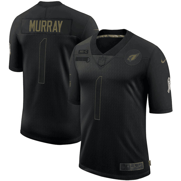 Arizona Cardinals #1 Kyler Murray 2020 Black Salute To Service Limited Stitched Jersey
