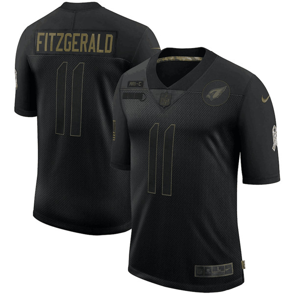 Arizona Cardinals #11 Larry Fitzgerald 2020 Black Salute To Service Limited Stitched Jersey